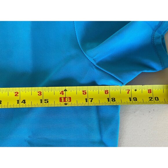 Scrubstar Womens XS V-Neck Scrub Top Bondi Blue With Pockets Recycled Polyester - Picture 6 of 8